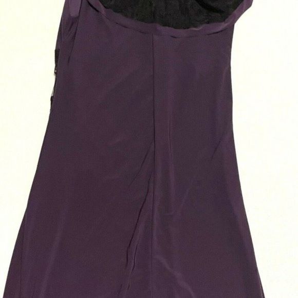 Purple One Shoulder Bodycon Dress Womens Large Lace Cutout Rhinestone Party - Picture 8 of 11